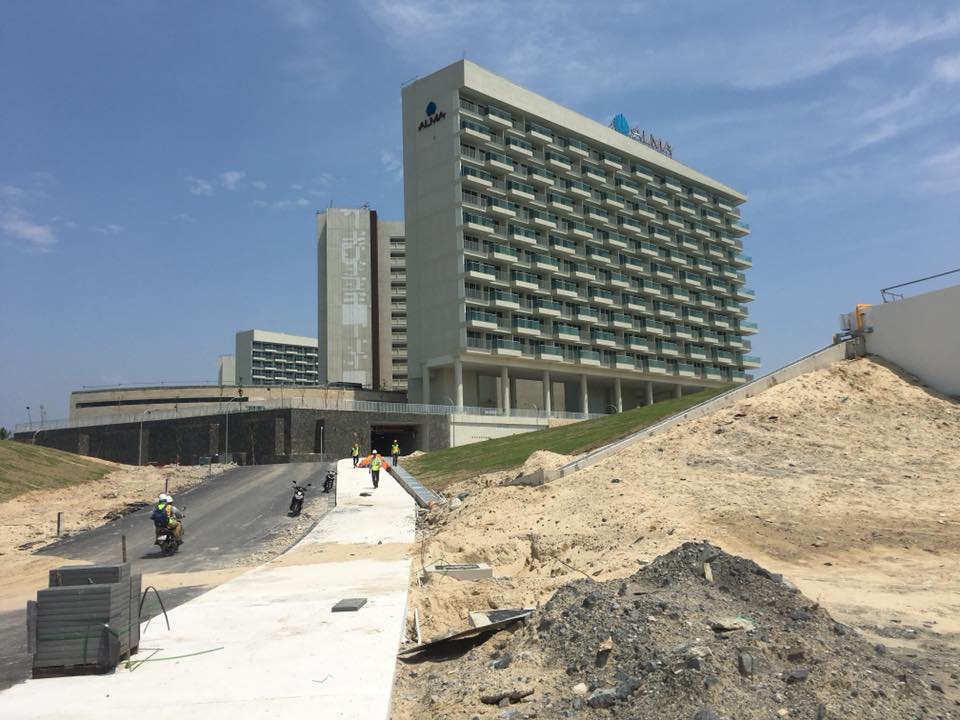 Thi công bãi đỗ xe Resort Alma - Cam Lâm, Khánh Hòa